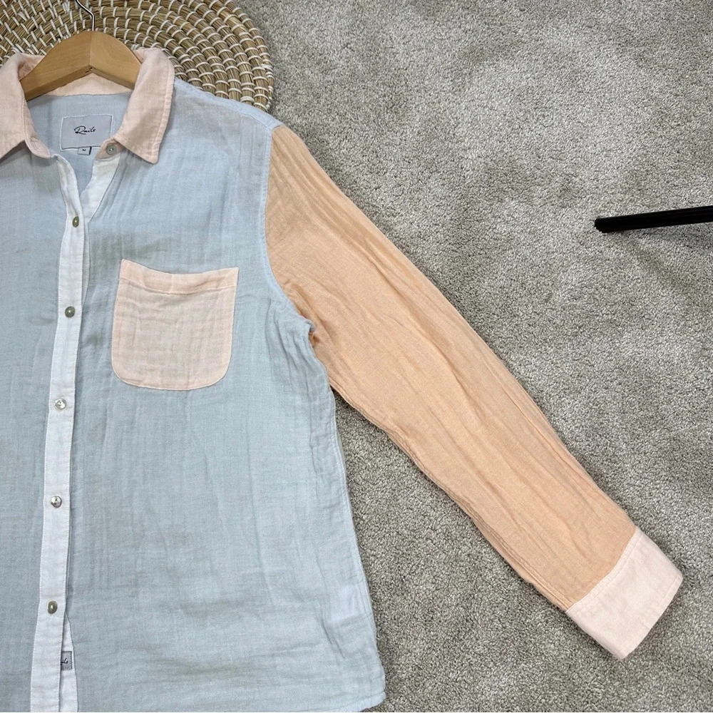 Rails Ellis Bermuda Color Block Button Front Shir… - image 6